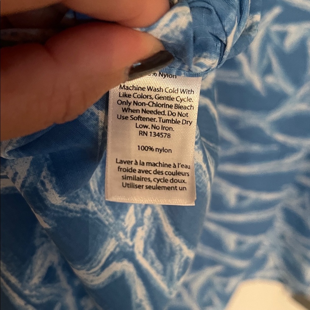 Vineyard Vines Blue Fish Pattern Button harbor Sh… - image 5